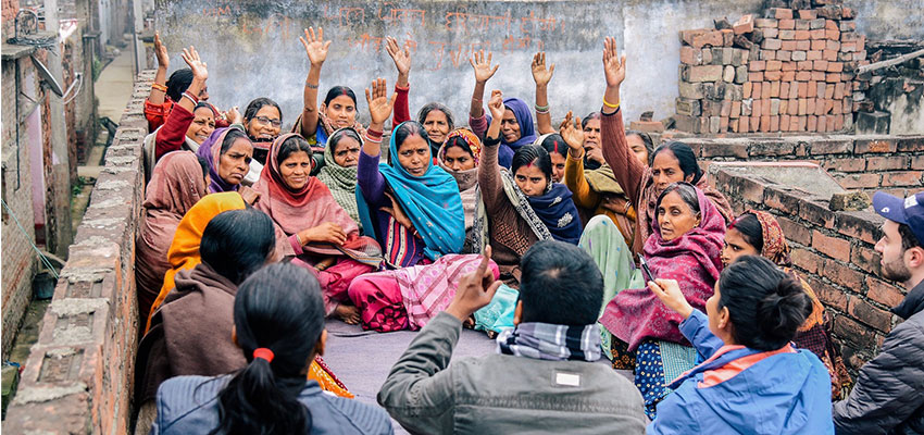 Farmers participating in a focus group discussion.